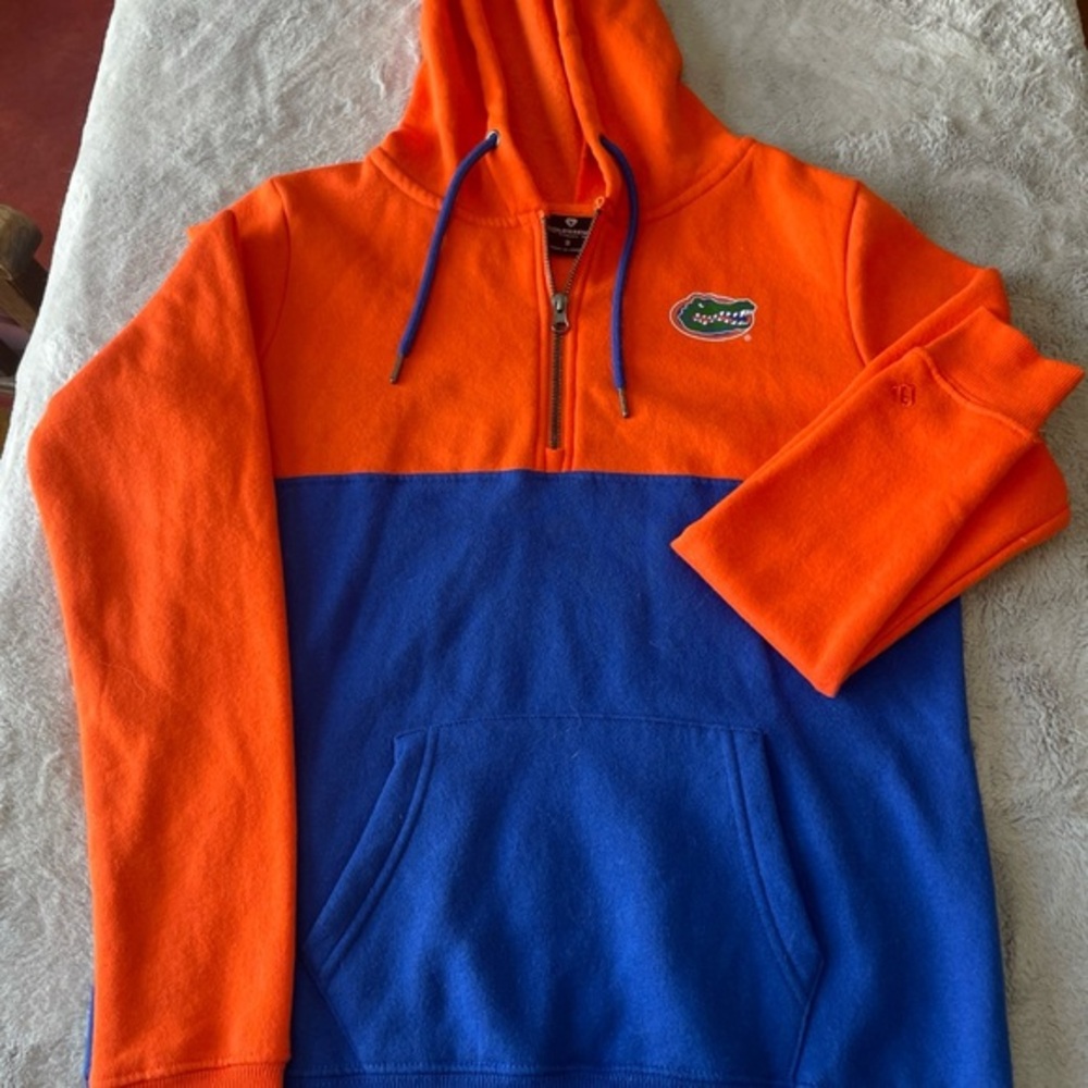 Orange and Blue women’s Hoodie Sweater size Small